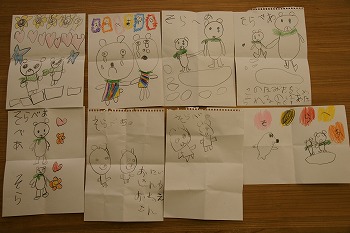 豊川保育園の子どもたちが描いてくれた、そらべあの絵